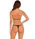 Obsessive Celia Noir Sexy Lingerie Set XS/S &mdash; Sheer Mesh Bra and Thong, Black, 2-Piece SO7865 - photos (2