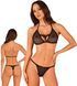 Obsessive Celia Noir Sexy Lingerie Set XS/S &mdash; Sheer Mesh Bra and Thong, Black, 2-Piece SO7865 - photos (1