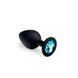 Анальна пробка - Black Silicone Topaz, M 281275 фото 1
