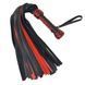 Black and Red Classic Flogger Made of Genuine Leather, 50 Tails 50 cm Each, 20 cm Handle SO5198 - photos (1