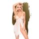 Babydoll with openwork bralette and high slit - Penthouse Sweet Beast White S/M
