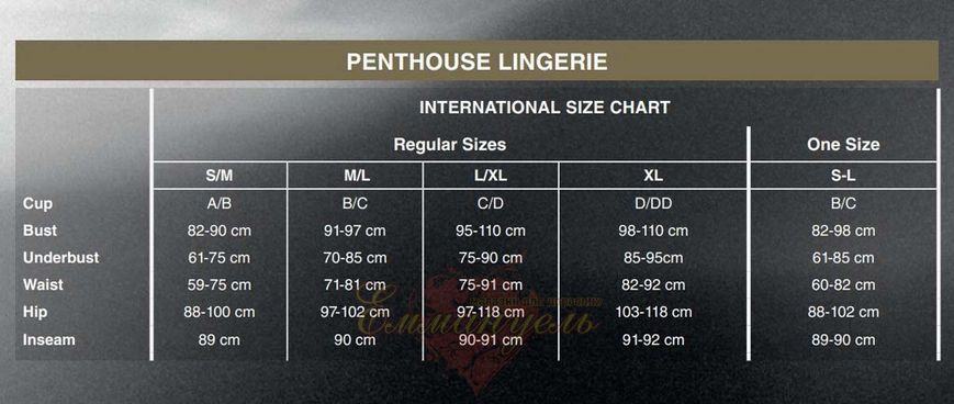 Эротические колготки с имитацией чулок на подвязках Penthouse Special Extra Black, размер S/L SO4383 фото