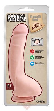 Реалистичный фаллоимитатор с мошонкой на присоске Chisa T-skin ReaL Carnal Pleasure, телесный, 23.5 см 72577 /CN-711772577 фото
