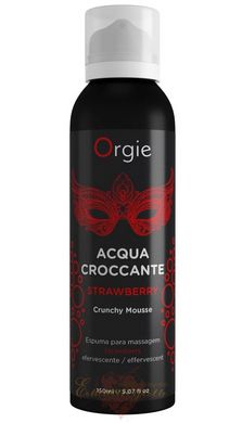 Massage foam - Orgie Acqua Croccante Strawberry 150 ml, crunchy effect