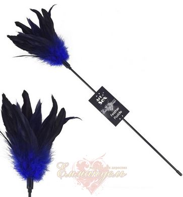 Tickler blue - Art of Sex Feather Paddle, young rooster feather