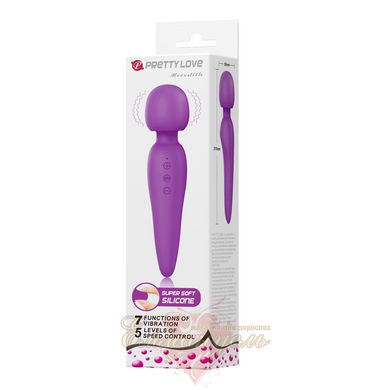 Vibrating Massager - Pretty Love Meredith Massager Purple, soft silicone