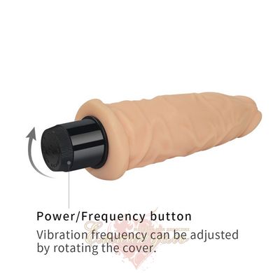 Realistic vibrator - Reel Feel Vibrator Flesh 8,5"- 20 х 4