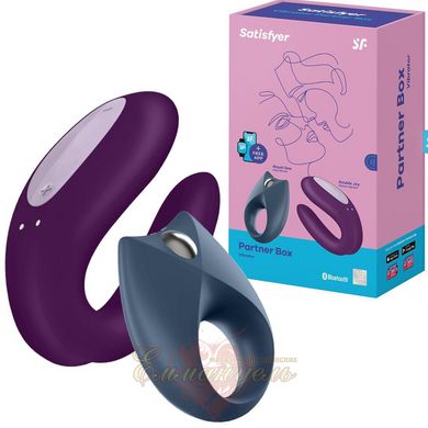 Set Satisfyer Partner Box 2 - (vibrator for couples Double Joy + Royal One vibrating ring)