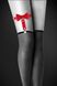 Гартер на ногу - Bijoux Pour Toi - WITH BOW Red, Сексуальна підв'язка з бантиком, екошкіра