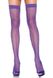 Leg Avenue Nylon Fishnet Thigh Highs OS, Neon Purple