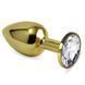 Анальная пробка - Rosebud Classic Metal Plug S(Gold) - Clear 6452LVTOY206 фото