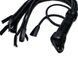 Flogger Cat, 9 braided tails 50 cm each, black color SO5187 - photos (7