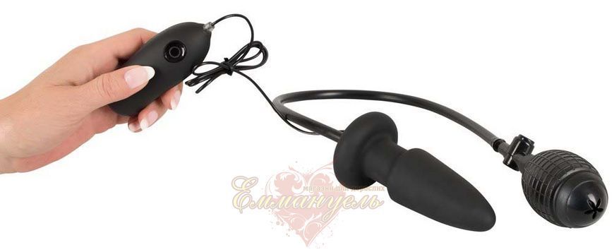 Надувний анальний віброплаг з пультом - Inflatable + Vibrating Butt Plug 61325964340000 фото
