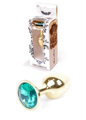 Анальна пробка - Jewellery Gold PLUG Green, S