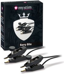 Зажимы для сосков - Mystim Barry Bite для электростимуляции, с винтовой регулировкой