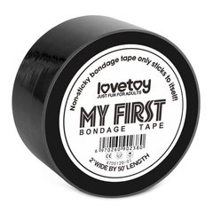 Стрічка для бондажа - My First Non Sticky Bondage Tape, Black