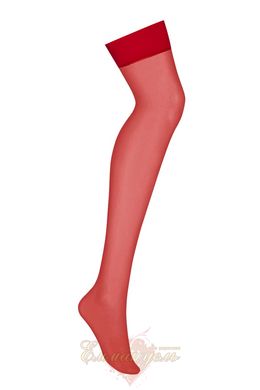 Панчохи - Obsessive S800 stockings Red, S/M