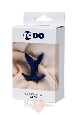 Расширяющая анальная пробка - ToDo By Toyfa Bloom, силикон, синяя, 8,5 см, ø 3,5 см