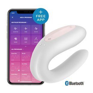Вібратор для пар - Satisfyer Double Joy White SO3897 фото