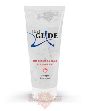 Lubricant - Just Glide Strawberry, 200 ml