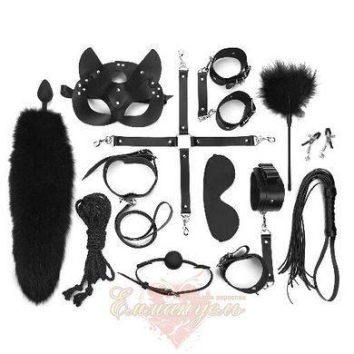 Набір BDSM Art Of Sex &ndash; Maxi BDSM Set Leather, 13 предметів, чорний, натуральна шкіра SO7139 фото