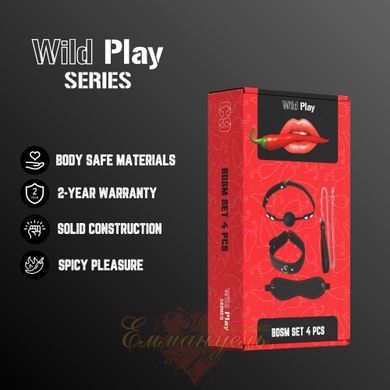 Набір БДСМ Erospace Wild Play Bdsm Set 4 Pcs C9 62050072-0009 фото