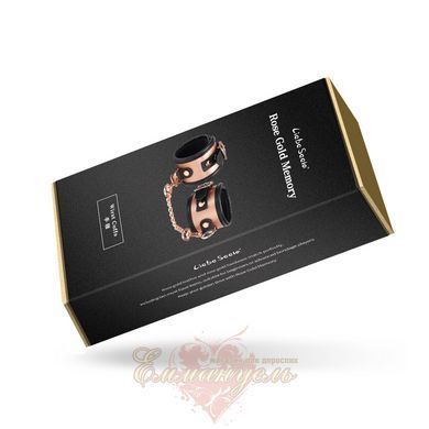 Наручники Liebe Seele Rose Gold Memory Wrist Cuff, натуральная кожа, розовое золото SO9496 фото
