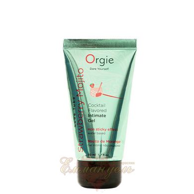 Edible lubricant - Orgie Lube Tube Cocktail "Strawberry Mojito", 50 ml