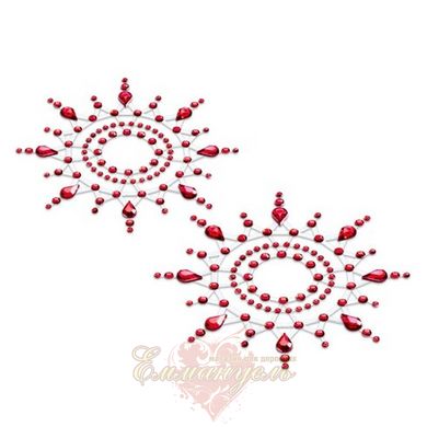 Пэстис из кристаллов - Petits Joujoux Gloria set of 3 - Red, украшение на грудь и вульву