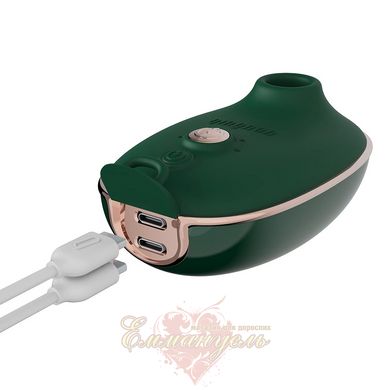 Vacuum clitoris stimulator - Qingnan No.0, silicone, green