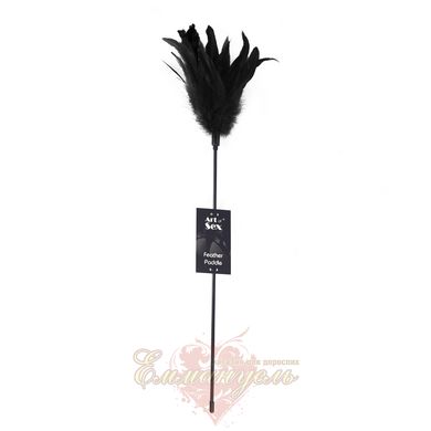 Tickler black - Art of Sex Feather Paddle, young rooster feather