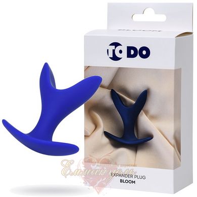 Expanding butt plug - ToDo By Toyfa Bloom, silicone, blue, 8.5 cm, ø 3.5 cm