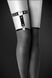 Гартер на ногу - Bijoux Pour Toi - WITH HEART Black, сексуальна підв'язка з сердечком, екошкіра