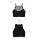 Sports top with transparent insert - Passion PS006 TOP M, black