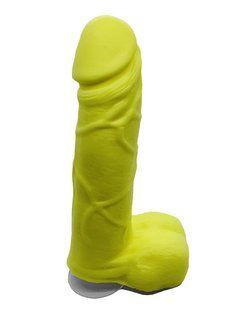 Крафтовое мыло-член с присоской Чистый Кайф Yellow size M натуральное SO2643 фото