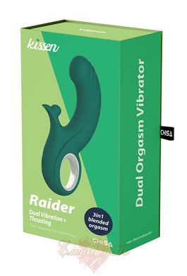 Rabbit Vibrator - Chisa Kissen Raider with frictions, green