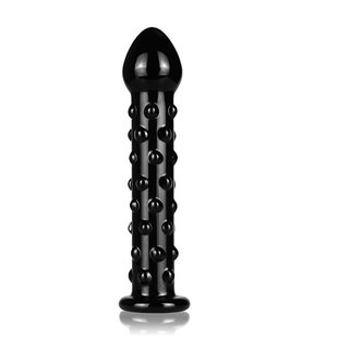 Фаллоимитатор стеклянный - 7" Glass Romance Dildo Black