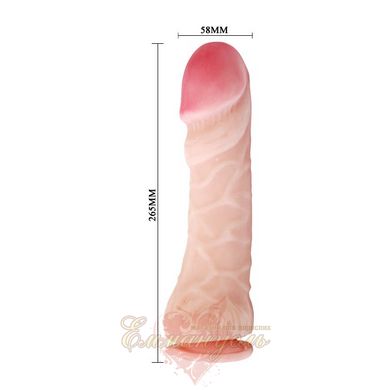 Реалістичний вібратор - The Big Penis Vibrating Dildo Suction Cup Flesh