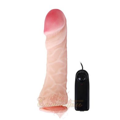 Реалістичний вібратор - The Big Penis Vibrating Dildo Suction Cup Flesh