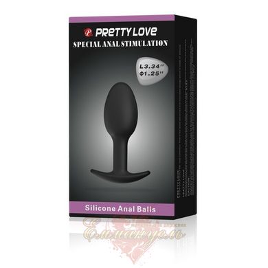Anal Tube - Pretty Love silicone Anal Plug Black