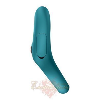 Эрекционное виброкольцо с двойной стимуляцией клитора Fun Factory NŌS CLASSIC Bottle Green, 2 мотора SX3727 фото