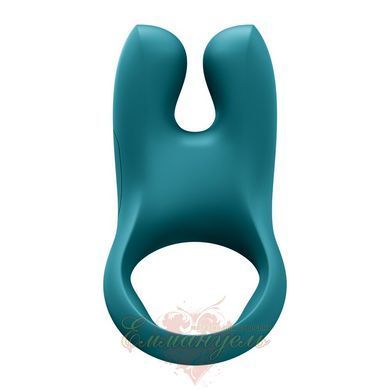 Эрекционное виброкольцо с двойной стимуляцией клитора Fun Factory NŌS CLASSIC Bottle Green, 2 мотора SX3727 фото