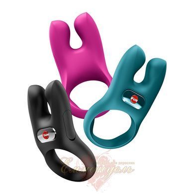 Эрекционное виброкольцо с двойной стимуляцией клитора Fun Factory NŌS CLASSIC Bottle Green, 2 мотора SX3727 фото