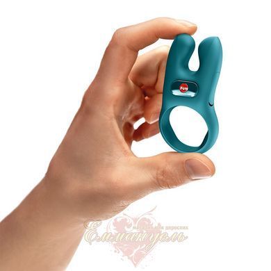 Эрекционное виброкольцо с двойной стимуляцией клитора Fun Factory NŌS CLASSIC Bottle Green, 2 мотора SX3727 фото