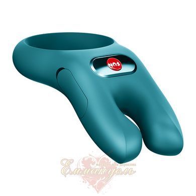Эрекционное виброкольцо с двойной стимуляцией клитора Fun Factory NŌS CLASSIC Bottle Green, 2 мотора SX3727 фото