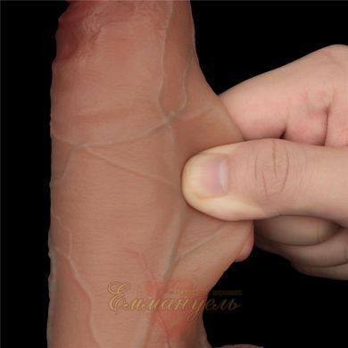 Фалоімітатор Sliding Skin Pro Dual Layer Silicone Dong 8.5" Flesh №1 6452LV417002 фото