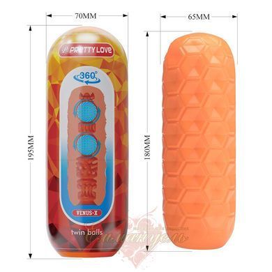 Masturbator - Pretty Love Venus-X Orange with dual stimulating balls 6603BM0422 &mdash; photos