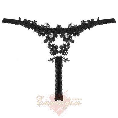Transparent Lace Thong Obsessive Celia Noir XS/S  &ndash; Sexy Mesh Lingerie SO7868 &mdash; photos