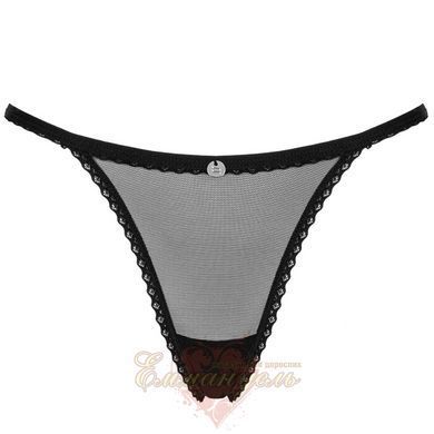 Transparent Lace Thong Obsessive Celia Noir XS/S  &ndash; Sexy Mesh Lingerie SO7868 &mdash; photos