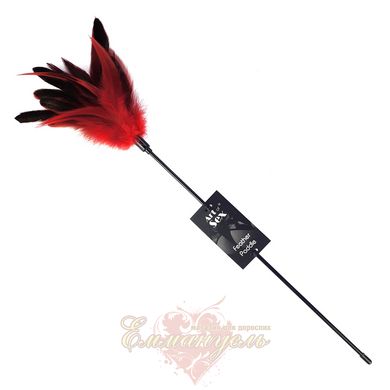 Tickler red - Art of Sex Feather Paddle, young rooster feather